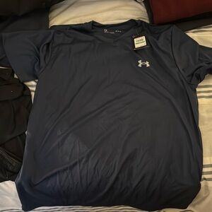 Under Armor Navy Velocity 2.0 SS Vneck T-Shirt